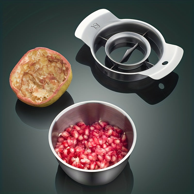 3-teiliges Granatapfel-Schälwerkzeug-Set - 304 Edelstahl Entkerner, Aril-Entferner und Obstschäler für einfache Anwendung