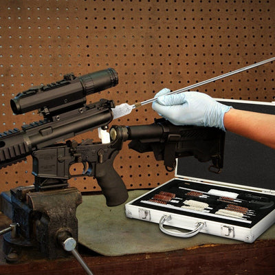 126-teilige Universalwaffenreinigungsset für Pistole, Gewehr und Schrotflinte - Komplettset mit Tragetasche