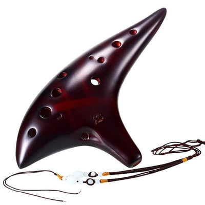 12 Löcher Okarina Alto C Rauchendes Keramik-U-Boot SharpChain +Display-BasisS