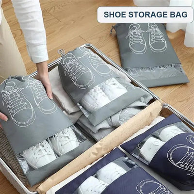5/10 Stück Schuhe Aufbewahrungstasche Kleiderschrank Organizer Nicht-gewebt Reise Tragetasche Wasserfest Tasche Kleidung Klassifiziert Ziehen Aufhängetasche