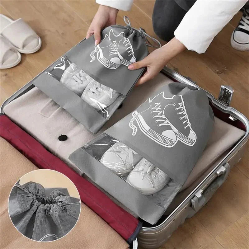 5/10 Stück Schuhe Aufbewahrungstasche Kleiderschrank Organizer Nicht-gewebt Reise Tragetasche Wasserfest Tasche Kleidung Klassifiziert Ziehen Aufhängetasche