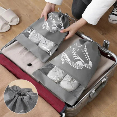 5/10 Stück Schuhe Aufbewahrungstasche Kleiderschrank Organizer Nicht-gewebt Reise Tragetasche Wasserfest Tasche Kleidung Klassifiziert Ziehen Aufhängetasche
