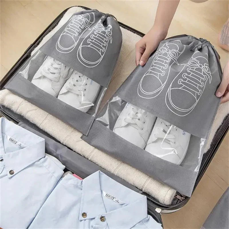5/10 Stück Schuhe Aufbewahrungstasche Kleiderschrank Organizer Nicht-gewebt Reise Tragetasche Wasserfest Tasche Kleidung Klassifiziert Ziehen Aufhängetasche