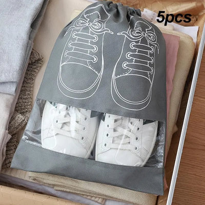 5/10 Stück Schuhe Aufbewahrungstasche Kleiderschrank Organizer Nicht-gewebt Reise Tragetasche Wasserfest Tasche Kleidung Klassifiziert Ziehen Aufhängetasche