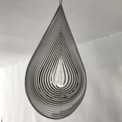 3D-Metal-Windspiel, Schlafzimmer, Innen- und Außenbereich, Dekoration, Herz, quadratisch, Tropfenform, Schnitzerei, Kunsthandwerk, rotierendes 3D-Metal-Windspiel