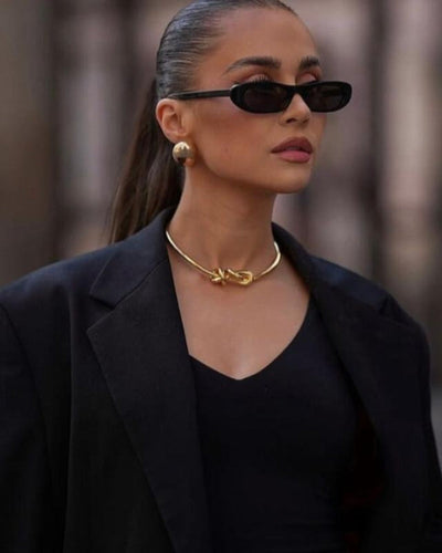 Vintage Stil Ovale Rahmen Sonnenbrille für Damen | Elegante