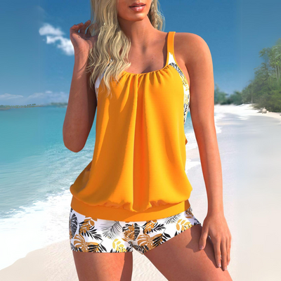 Avelena | Spitzenstreifen Tankini Set