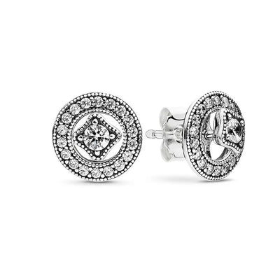 925 Sterling Silber Ohrstecker Klare Funken Krone Herz Tropfen Halo Ohrringe Für Frauen Hochzeitsfeier Schmuck Geschenk