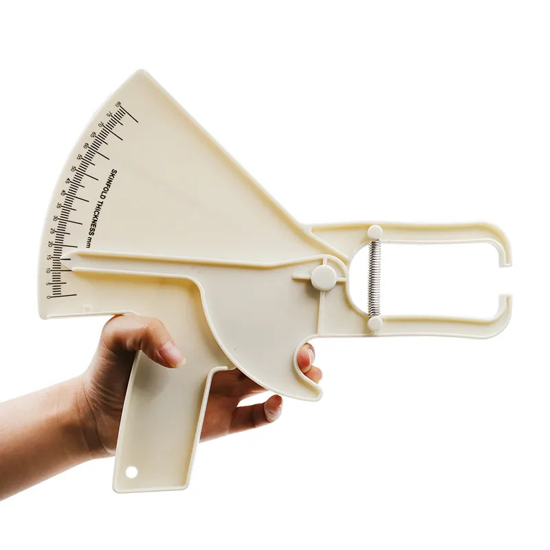 0-80mm Körperfettmessgerät - Sebumkaliper Klammerförmiges Lineal - Hautfalttestinstrument mit Maßband