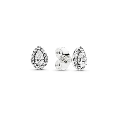 925 Sterling Silber Ohrstecker Klare Funken Krone Herz Tropfen Halo Ohrringe Für Frauen Hochzeitsfeier Schmuck Geschenk