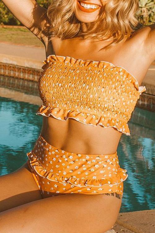 Avelena | Hochtailliertes Trägerloses Bikini