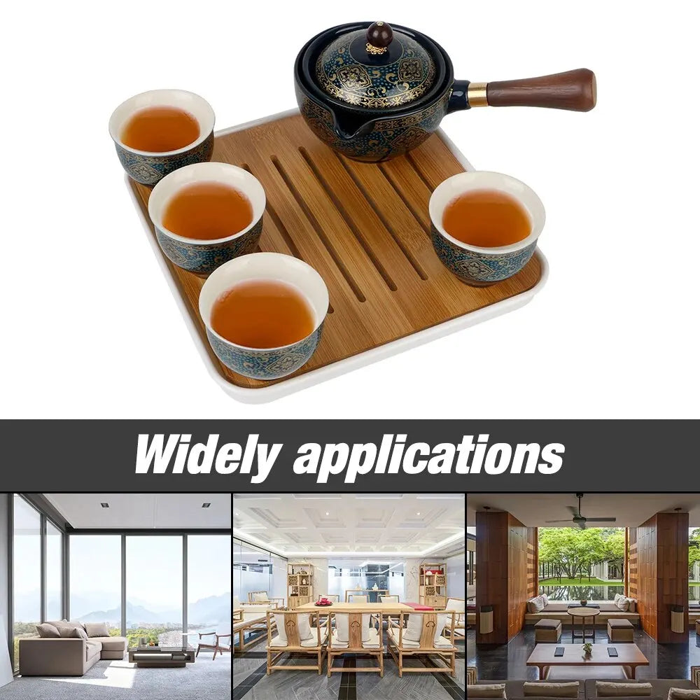 360-Grad-Rotations-Teebereiter und Teesieb, Keramik-Teetasse für Puer-Porzellan, chinesisches Gongfu-Teeset, Blumen, exquisite Form