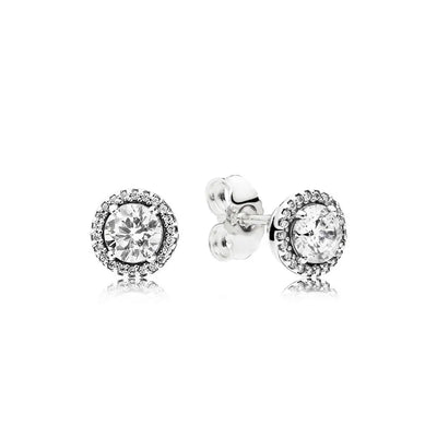 925 Sterling Silber Ohrstecker Klare Funken Krone Herz Tropfen Halo Ohrringe Für Frauen Hochzeitsfeier Schmuck Geschenk