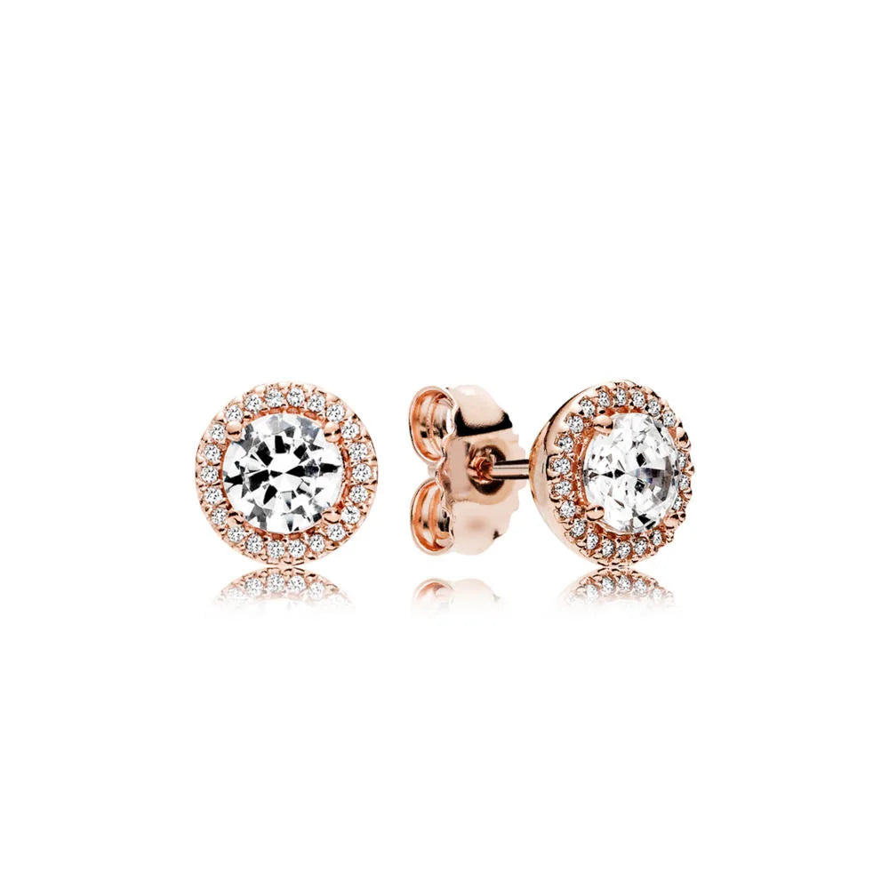 925 Sterling Silber Ohrstecker Klare Funken Krone Herz Tropfen Halo Ohrringe Für Frauen Hochzeitsfeier Schmuck Geschenk