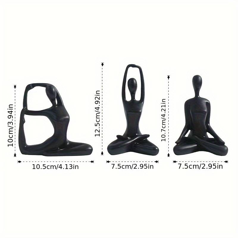 3Stk/Set, Schwarzes Yoga Figuren