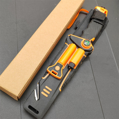 10,2 Zoll Outdoor Taschenmesser - Ultra scharf, hohe Härte, tragbar mit rutschfestem Griff, Nachtlicht, Kompass, Magnesiumstab und Sicherheitsklinge - Essentiell für Camping und Reisen