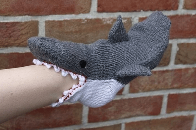 3D Strickkrokodil-Socken