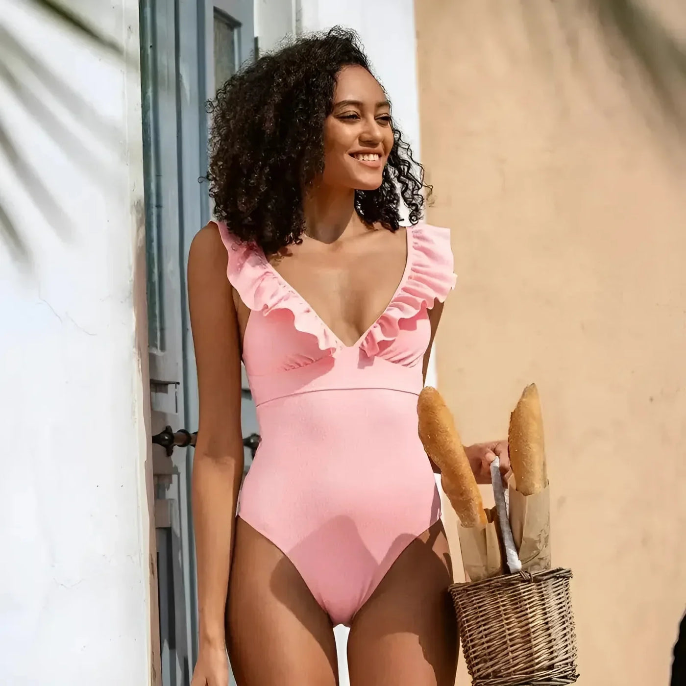 Avelena | Badeanzug Monokini Mit Rüschen