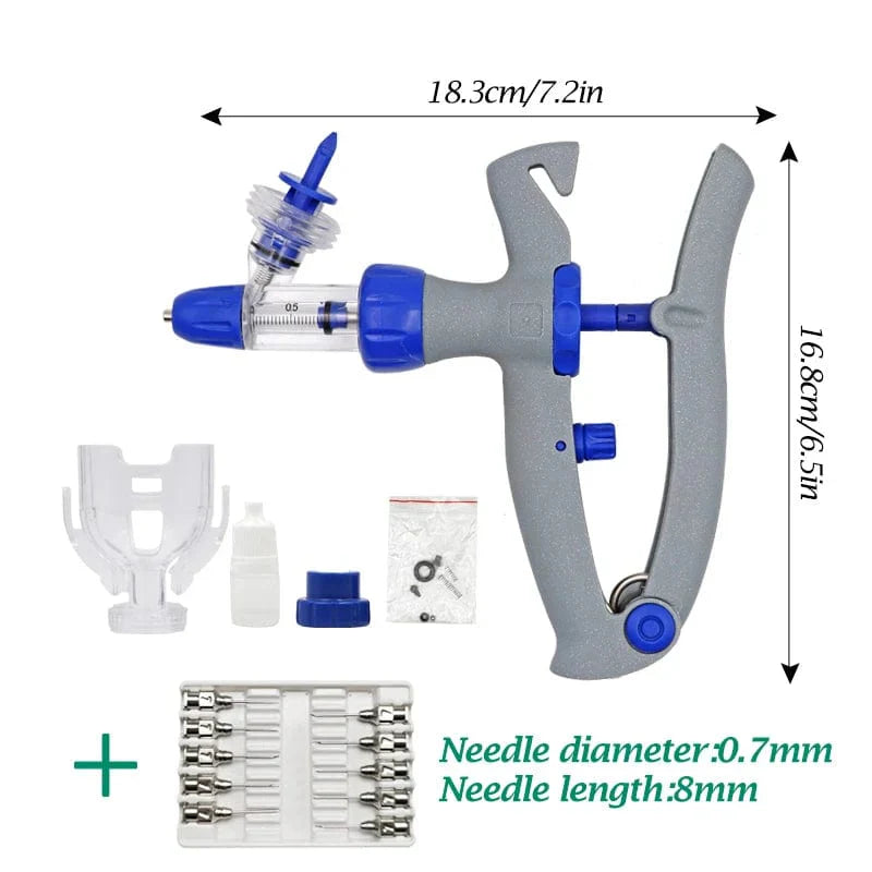 1Ml/2Ml /5Ml kontinuierliche Impfstoffinjektion mit 10 Nadeln automatischer Veterinärspritze für Nutztiere Schwein Rinder Schafe Hühner
