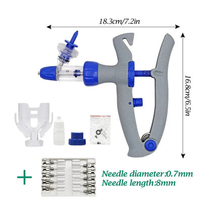 1Ml/2Ml /5Ml kontinuierliche Impfstoffinjektion mit 10 Nadeln automatischer Veterinärspritze für Nutztiere Schwein Rinder Schafe Hühner