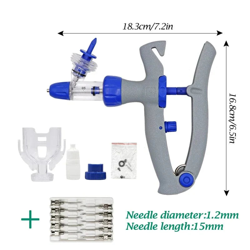 1Ml/2Ml /5Ml kontinuierliche Impfstoffinjektion mit 10 Nadeln automatischer Veterinärspritze für Nutztiere Schwein Rinder Schafe Hühner