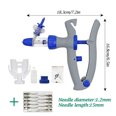 1Ml/2Ml /5Ml kontinuierliche Impfstoffinjektion mit 10 Nadeln automatischer Veterinärspritze für Nutztiere Schwein Rinder Schafe Hühner