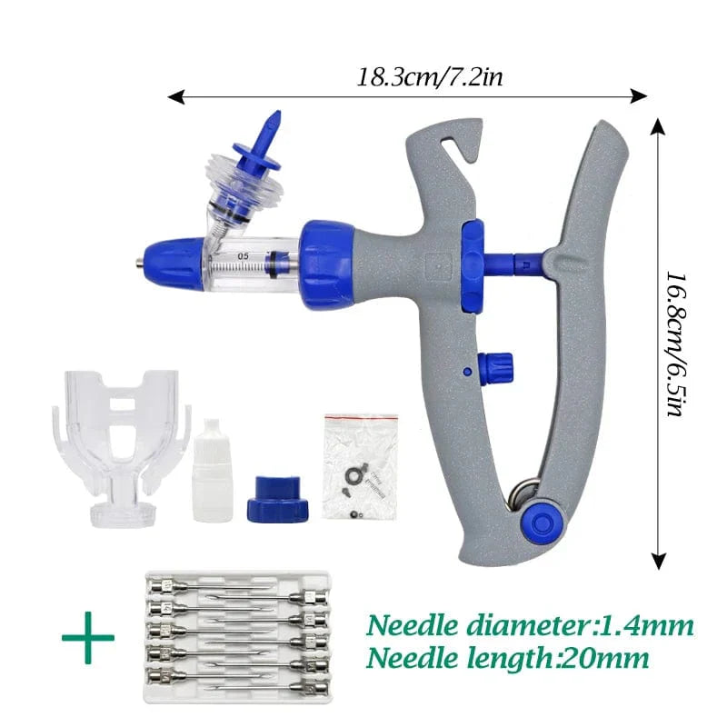 1Ml/2Ml /5Ml kontinuierliche Impfstoffinjektion mit 10 Nadeln automatischer Veterinärspritze für Nutztiere Schwein Rinder Schafe Hühner
