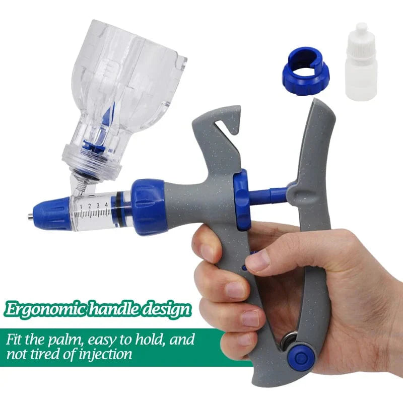 1Ml/2Ml /5Ml kontinuierliche Impfstoffinjektion mit 10 Nadeln automatischer Veterinärspritze für Nutztiere Schwein Rinder Schafe Hühner