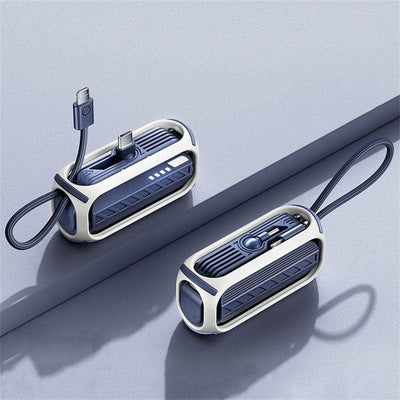 3-In-1 5000mAh Mini Power Bank mit drehbarem faltbarem Anschluss
