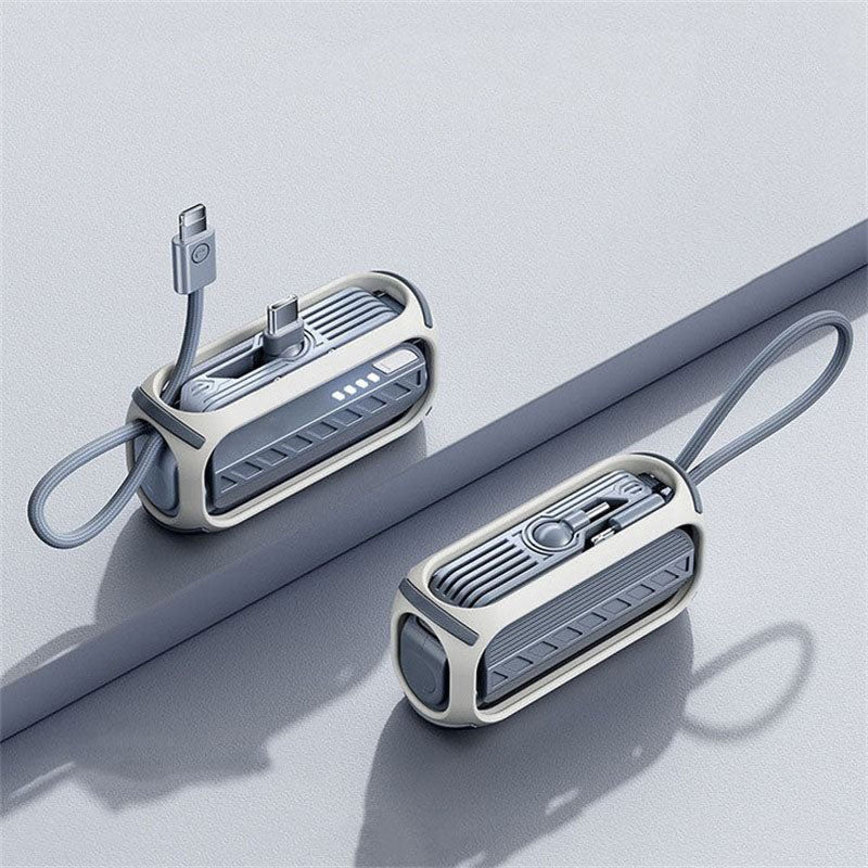 3-In-1 5000mAh Mini Power Bank mit drehbarem faltbarem Anschluss