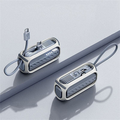 3-In-1 5000mAh Mini Power Bank mit drehbarem faltbarem Anschluss