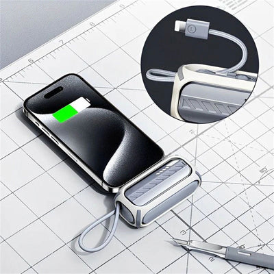 3-In-1 5000mAh Mini Power Bank mit drehbarem faltbarem Anschluss