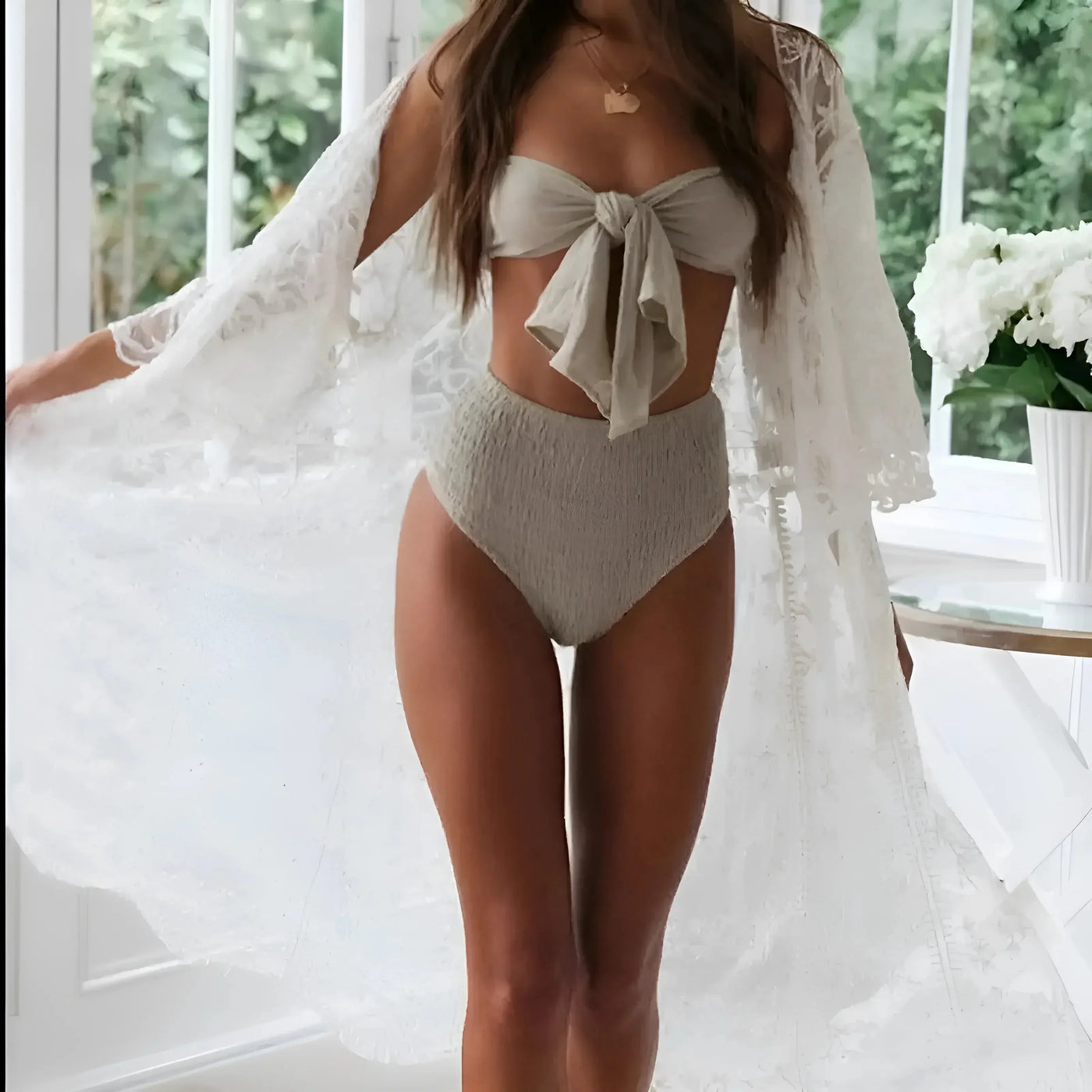 Avelena | Spitzen-Strandkimono