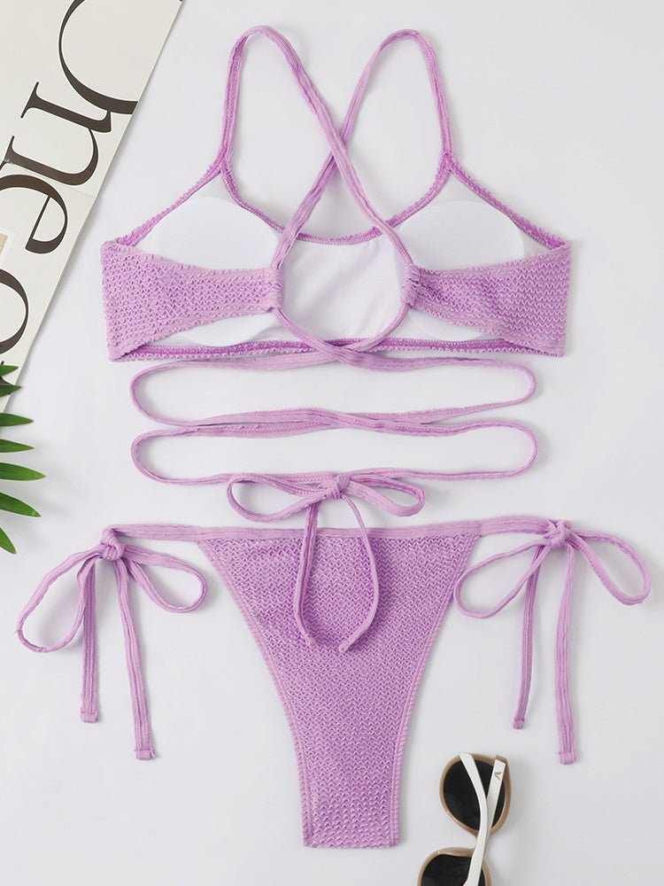 Avelena | Bikinis Kreuzriemen Zweiteiliger Bikini