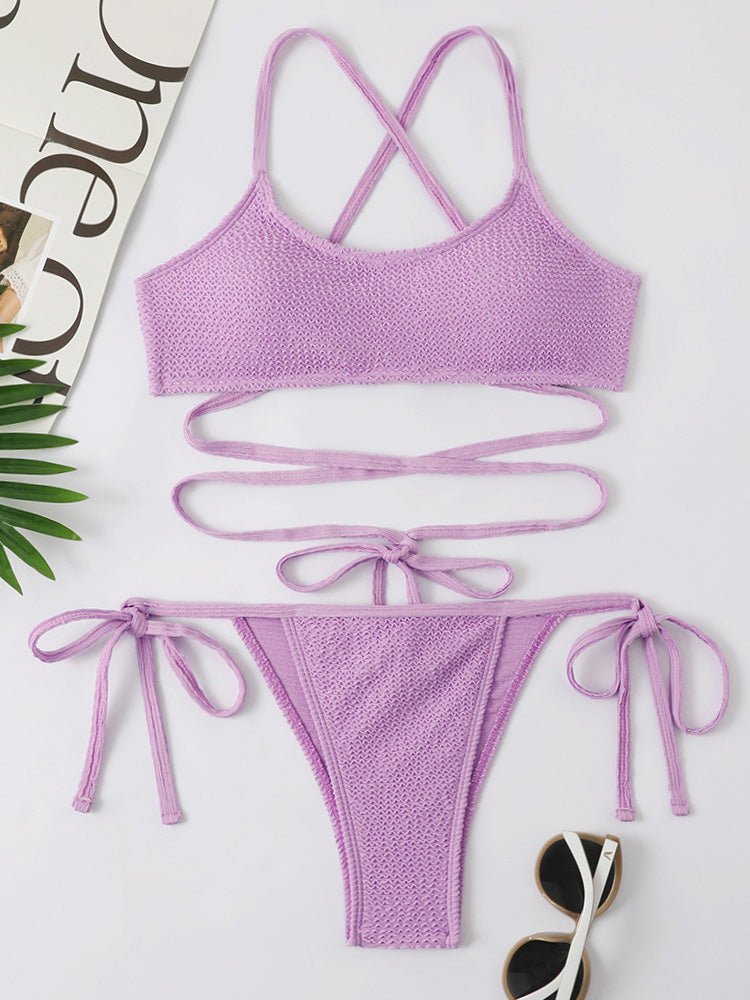 Avelena | Bikinis Kreuzriemen Zweiteiliger Bikini