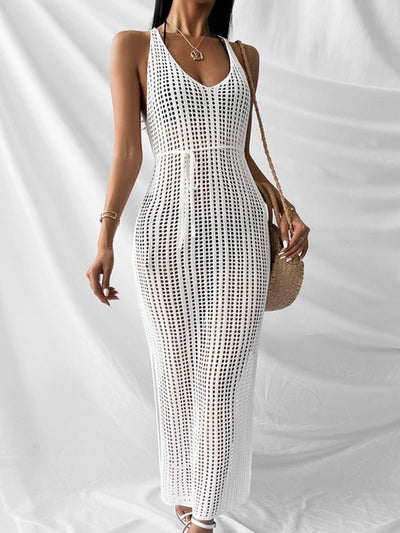Avelena | Badeanzug Strand Lässig Sling Strick Überwurf Kleid