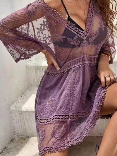 Avelena | Badeanzug Spitze Strand Bikini Sonnenkleid